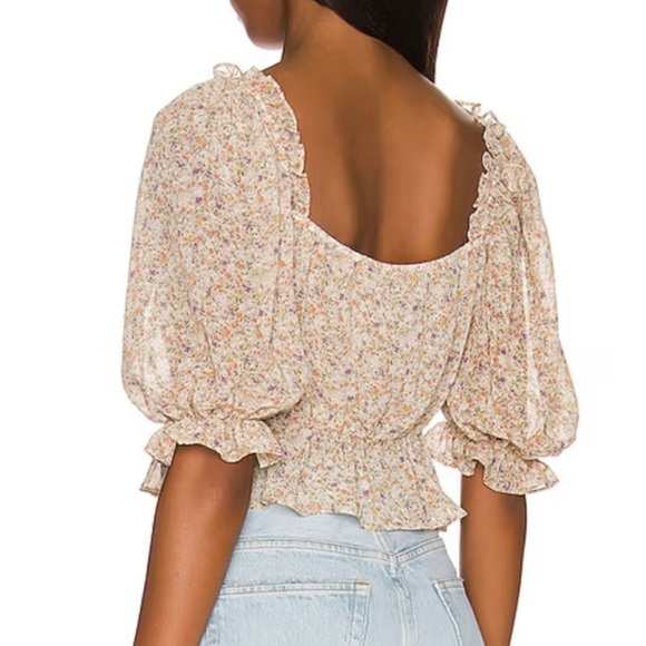 ASTR the Label Half Sleeve Back Cut Out Top,Size S - Picture 3 of 6